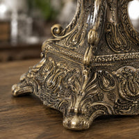Metal Candle Holder Tall Stem Home Decor Accent Wide Top Cup