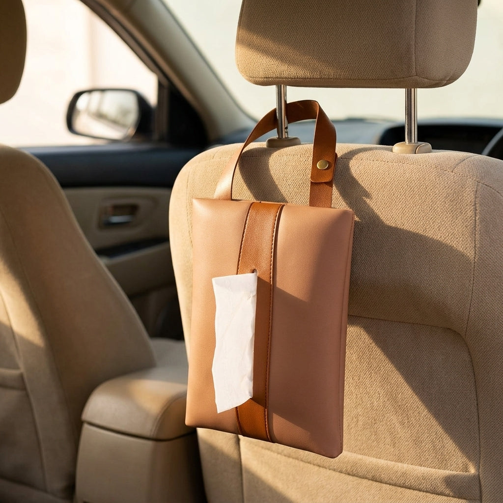 Hanging Tissue Dispenser, PVC Wall Mounted Dispenser, Bathroom Tissue Holder, Color Block Design, Hygienic & Space Saving