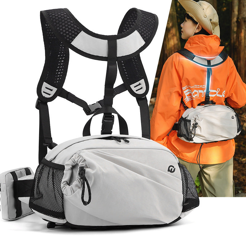 Unisex Convertible Backpack and Waist Pack for Outdoor Travel and Cycling
