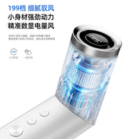 跨境新款手持风扇高速迷你带灯桌面挂脖数显口红随身便携式小风扇