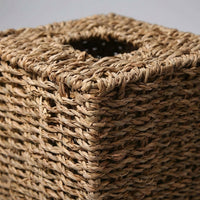 Woven Tissue Box Cover, Modern Minimalist Straw Weaving