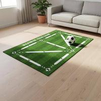 Indoor Soccer Practice Mat Numbered Path Design Kids Soccer Training Rug Easy to Use Football Skill Practice Carpet for Home