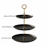 Elegant Design Multi-Level Fruit Platter Easy to Assemble Tiered Serving Platter Tool-without Tools Assembly 3-Tier Serving Stand Sturdy for Parties, Events, Weddings