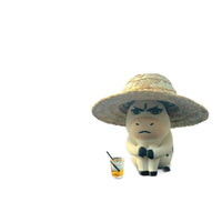 Cute Cow with Hat Car Dashboard Decoration, Resin