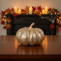 Sequin Pumpkin Decoration Festive Accent Fall Centerpiece for Halloween