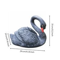 Floating Swan Statue Waterproof Realistic Swan Statue Weather Resistant for Pool