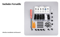 100 Pieces Bumper Wheel Arch Fastener Set Organized Storage Case Plastic Car Rivet Kit Bumper Retainer Clips 6 Assorted