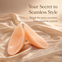 Strapless Backless Invisible Bra for Wedding Dress and Reusable Push Up Silicone with Double Thickness for Enhanced Lift
