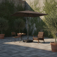 Rectangular Patio Umbrella with Base Tilt-Adjustable Patio Umbrella with Water-Filled Base-Filled for Homeowners, Shop Owners, Balcony, Garden