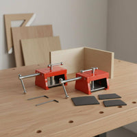 2 Pieces Cabinetry Clamps Drill Guide Cabinet Installation Tool Adjustable Cabinet Grip for Woodworkers, DIY Enthusiasts, Job Site, Workshop
