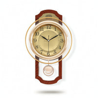 Pendulum Wall Clock Round Wall Clock with Pendulum Analog for Entryway