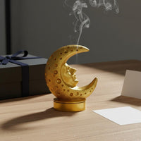 Moon Incense Burner Decorative Resin Incense Holder Mystical Design for Study
