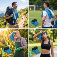 Cooling Towel for Sports & Outdoor Activities with EVA Cylinder Case