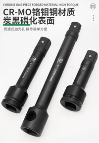 Heavy-Duty 1-Inch Extension Bar and Breaker Bar Set for 3/4-Inch Sockets