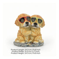 Solar Garden Ornament Whimsical Resin Animal Statue Weather-Resistant