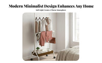 Freestanding Clothes Rail with storage areaSaving Garment Rack Simple Design