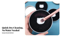 Gentle on Bristles Dry Makeup Brush Cleaner No Water Needed Eyeshadow Brush Cleaning Sponge Quick Clean for Travel, Dressing Table, Bathroom