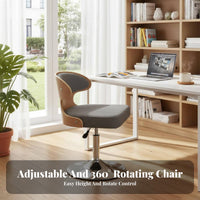Armless Rolling Chair Adjustable Height Household Furniture 360-Degree rotate