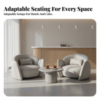 Sofa and Armchair Set Modern Design Commercial Furniture Minimalist Design Easy to Clean for Office Workers, Guests
