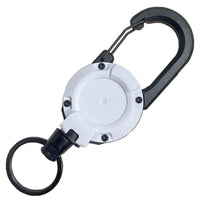 Steel Wire Cord Retractable Carabiner Keychain Portable Heavy Duty Retractable Keychain Sturdy ID Badge Holder for Outdoor