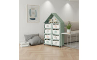 Heavy Duty Kids Book and Toy Storage Shelf Space-Saving Children's Book and Toy Storage Large Capacity Children's Room Organizer Child-Safe Design for Toddlers, Nursery, Playroom