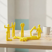 8 Pieces 3D-Printed Human Figure Set Minimalist Miniature Human Figure Poseable Diorama Figurine Long-Lasting for Collectors