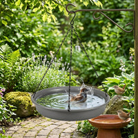 Hanging Bird Bath and Bird Feeder Water Tray Garden Decoration, Outdoor Hanging Lawn Decor for Patio Yard and Garden Use