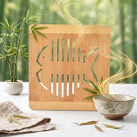 竹质隔热垫镂空鱼形餐垫家用餐桌碗盘砂锅垫耐热杯垫定制现货批发