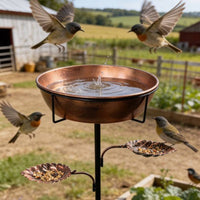 Garden Bird Bath Feeder Easy to Install Outdoor Decor Heavy Duty for Yard, Patio