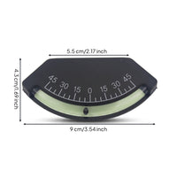 Slimline Inclinometer with Bubble Vial Liquid-Filled Manual Angle Gauge Compact Slope Indicator Accurate for Drivers, off-Roaders