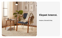 Upholstered Armchair modernist Design Cushioned Fabric Armchair Retro Inspired