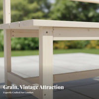 Rustic Rearrest Bench Sturdy Wood Bench Slatted Bench Distressed Finish Seating Crafted from Strong Wood Suitable for Homeowners Cafe Owners Rearyard Storefront Entryway