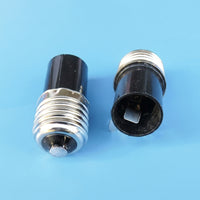 80-Degree Heat-Resistant E27 to Small Screw Adapter for Home Lighting, 12A Rated Current Screw Base Converter, 2-Pack PBT Sockets