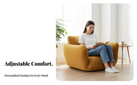 Upholstered Single Sofa Minimalist Design Upholstered Accent Chair Thickly Cushioned Sturdy Construction for Homeowners, Balcony