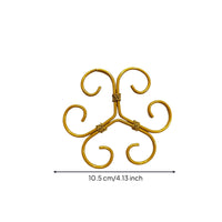 2 Pieces Reusable Anti-Tipping Plant Holder Wrought Iron Design Metal Flower Support Frame Decorative Design for Potted Plants