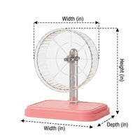 Hamster Running Wheel with Transparent Wheel with Metal Stand, Silent Exercise Wheel for Hamsters, Quiet Small Pet Exercise for Gerbils Mice