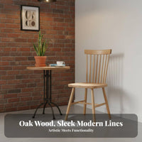 Wooden Backrest Chair Nordic and Aesthetic Wooden Armless Seat Minimalist Design Dense Wood for Families, Cafe, Living Room