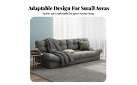 Space-Saving Fluffy Sofa Cushiony Cushioning Fluffy Couch Deep Seat Puffy Lazy Sofa Scratch-Resistant Material for Apartment Dwellers, Young Adults, Pet Owners, Small Areas, Bedroom, Lounge Area
