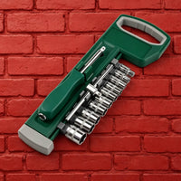 Easy Storage Socket Wrench Set with Case Organized Socket Wrench Kit Polished Tool Kit with Tool Box Case Heavy-Duty for Garage