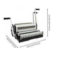 Document Punching and Wire Binding Machine Multi-Function Manual Wire Binding Machine Heavy-Duty Manual Book Binder