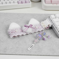Keyboard Cat Ear Strap Handmade Furry Keyboard Ear Accessory Kawaii Design