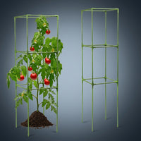 Garden Trellis for Outdoor Plants and Plant Support, Heavy Duty Square Tomato Cage for Plants Indoor, Fiberglass Tube Plant Stakes, Potted Stand