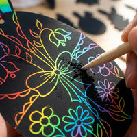 48 Pieces Multi-Color Scratch Design off Animal Shapes Educational Toy Animal Etching Craft Bookmarks Develops Creativity DIY Easter Hanging