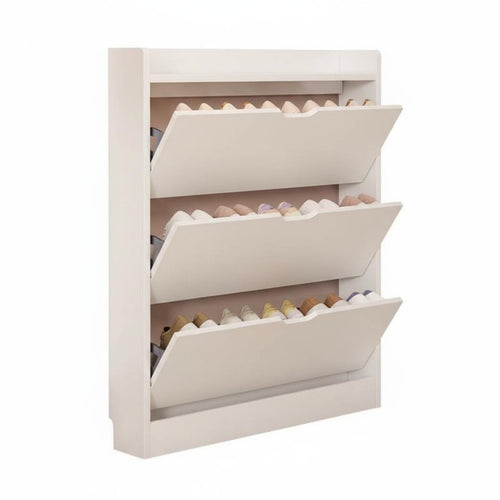 1 Footwear Organizer Space-saving Shoe Storage Cabinet Large Capacity Flip-down Drawers Stable Construction Suitable for Apartment Dwellers Homeowners Hallway Behind the Door