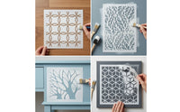 24 Pieces Reusable Abstract Stencil Set