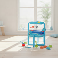 Summer Two-Tier Water Table Activity Water and Sand Table Indoor Sensory Playset Interactive for Backyard