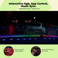 App-controlled RGB car LED lights