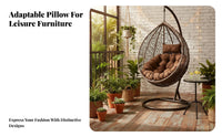 Washable Hanging Egg Chair Cushion Removable Cover Thick Hanging Basket Cushion Soft & Comfortable for Adults, Teens, Indoor, Outdoor, Patio