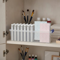 24 Pieces Refillable Empty Aluminum Paint Tubes Squeezable Paint Tubes with Caps Leakproof Long-Lasting for Artists, Painters, Art Studio, Travel