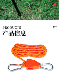 6m Long 6mm Thick Pulley Rope for Outdoor Tarps and Tents, Adjustable Lifting Reflective Rope with Storage Bag